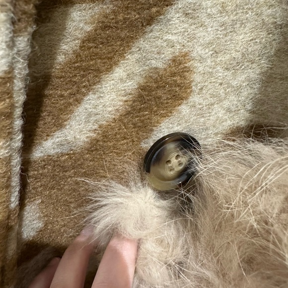 Elisabetta Panerai brown wool coat with fur pockets - Picture 6 of 8